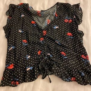 Crop top with tie front